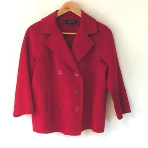 Talbots Wool Seamed Cropped Double Breasted Jacket 4